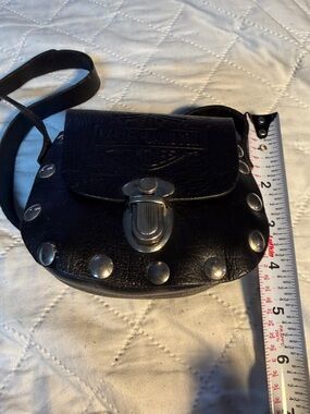 Black Studded Leather Crossbody Bag Harley Davidson mini